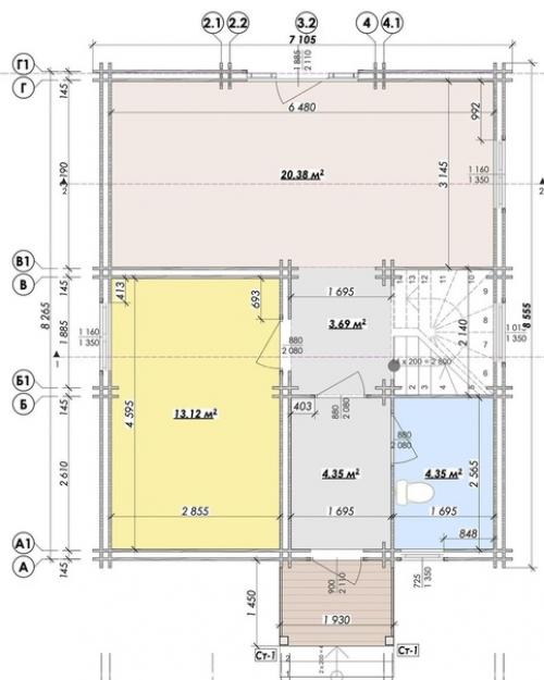 Зимний дом по индивидуальному проекту. 08