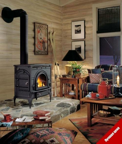 Небольшая металлическая печь идеально подходит для отопления загородного дома или мастерской. 03