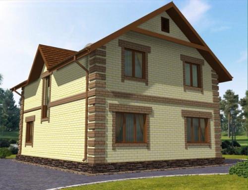 Добротный кирпичный дом с огромной гостиной. 01