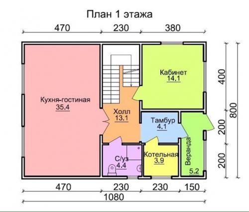 Добротный кирпичный дом с огромной гостиной. 02