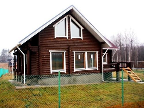 Проект дачного дома с мансардным этажом, размеры 11. 01