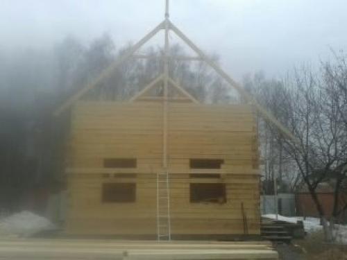 Пристройка 6 х 6 в полтора этажа к уже имеющемуся дому. 06