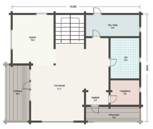 Современный дом из клееного бруса. 02