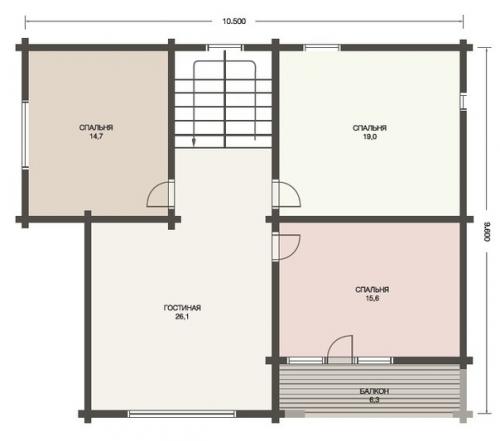 Современный дом из клееного бруса. 03