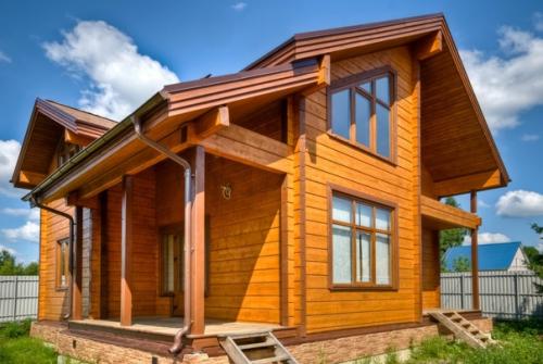Современный дом из клееного бруса. 01