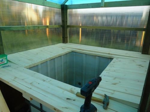 Давно планировали и вот сделали - купель для дачной баньки. 03