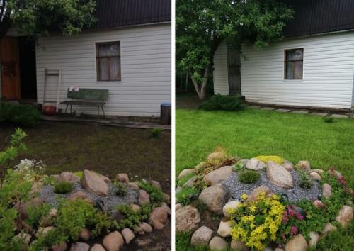 Процесс создания зелёного ковра и результат. 06